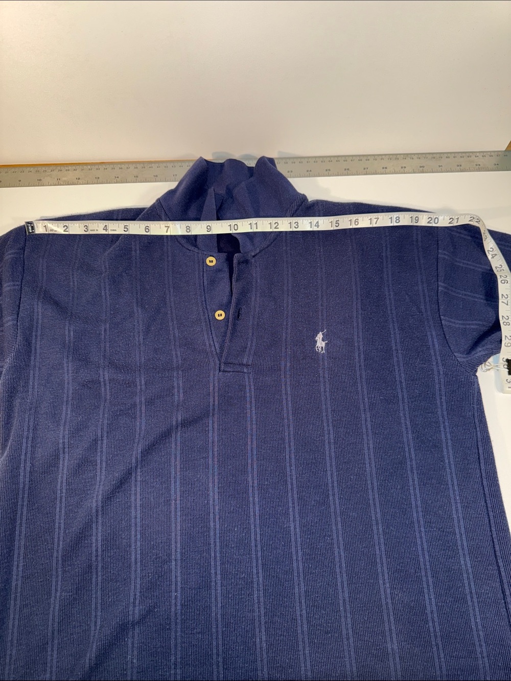 Polo by Ralph Lauren Navy Blue Short-Sleeve Knit Polo with Embroidered Pony - Picture 5 of 6